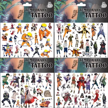 4PC/sada Kreslený Naruto Tetování Samolepky Cool Naruto Nálepka Vodotěsné Kufry Kytaru Skateboard Notebook, Nálepky Dítě, Hračka