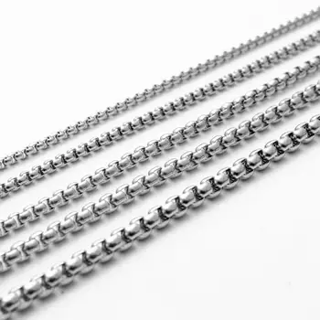Velkoobchodní Šperky -- 50 60 70 80 cm Titanové oceli Hiphop Bílé Dlouhé Řetězce Náhrdelníky pro Muže Módní Jewlery Ne Slábnout