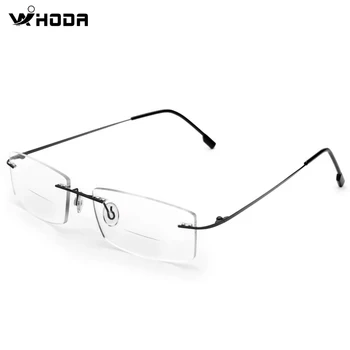 Titanové Brýle bez Obrouček Rámy ,Krátkozrakost Kovové Optické Rám ,Ultra-light Bezrámové dioptrické Brýle korejské Brýle F858