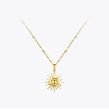 ENFASHION Slunce, Přívěsek Náhrdelník Ženy Zlaté Barvy z Nerezové Oceli Roztomilý náhrdelník Náhrdelník Módní Femme Šperky Dropshipping P203064