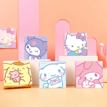 250Pcs Cartoon In Anime Sanrio Sticky Note Kuromi Samolepky, Obtisky Kawaii Hello Kitty Cinnamoroll Dekor Papíru Student Roztomilé Dárky