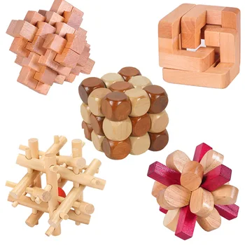 Dřevěné Magic Cube Stres, Úzkost Vrtět Hračky Teaser Mozek IQ Puzzle Hry Pro Dospělé, Děti Juguetes Novedosos Para Niňos 2023
