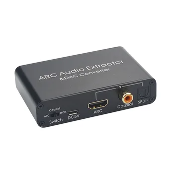ARC DAC Převodník Adaptér HDMI-kompatibilní Audio Return Channel Digitální Optický SPDIF Koaxiální Analogový 3,5 mm L/R Stereo