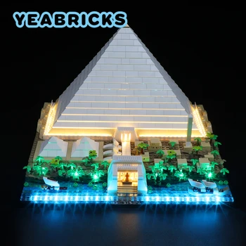 YEABRICKS LED Light Kit pro 21058 Pyramida Stavební Bloky Nastavit (NENÍ Zahrnují Model) Cihly Hračky pro Děti