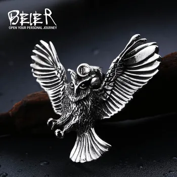 Beier 316L Nerezové Oceli přívěsek náhrdelník přívěsek sova zvířecí šperky LLBP8-189P