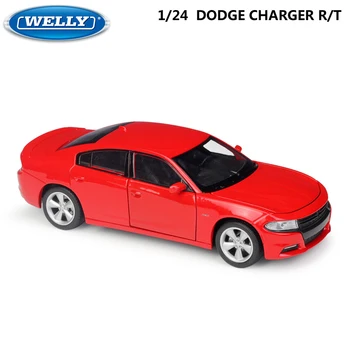 WELLY Diecast 1:24 Auto Roku 2016 Dodge Challenger R/T Model Auta Slitiny Klasické Sportovní Auto Kovové autíčko Pro Děti Dekorace Kolekce