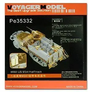KNL HOBBY Voyager Model PE35332 M3A1 polo - pásové obrněné dopravní prostředky upgrade kovový lept díly