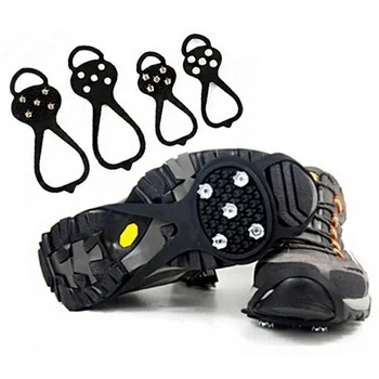 Venkovní non-slip mačky jednoduché 5 špice boty kryt, lehká stretch horolezectví lezení nánožník, camping příslušenství