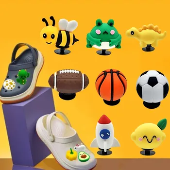 1ks 3D Bota, Kouzlo Včela, Žába, Dinosaurus Ucpat Kouzlo, Tulipán Avokádo Kaktus Pin Zalepit Basketbal Fotbal Fotbalové Boty Dekorace