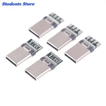 5/10ks USB 3.1 Typ C Samec DIY Pájecí Kabel Konektor Zásuvka PC Desky