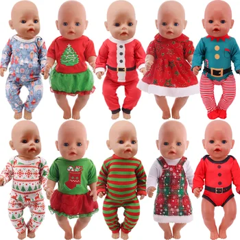 Oblečení Panenky, Vánoční Série Pro 18 Palcový American Dolls & 43 Cm New Born Dětské Zboží,Naše Generace,Vánoční Dárky Pro Děti, Hračky