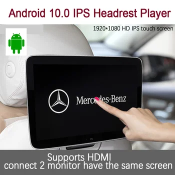 11,6 Palcový Android 10.0 2GB+16GB Auto Opěrky hlavy Monitor 4K 1080P Stejné Obrazovce WI-fi/Bluetooth/USB/SD/HDMI/FM/Mirror Link/Miracast