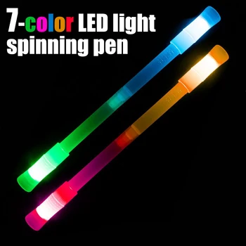 Nové Novinkou Gelové Pero Točí se Oslnit 7colors Led Světla Pen Spinning Mod Multifuncional Pera Dárkové Krabičce pro Děti Vánoční