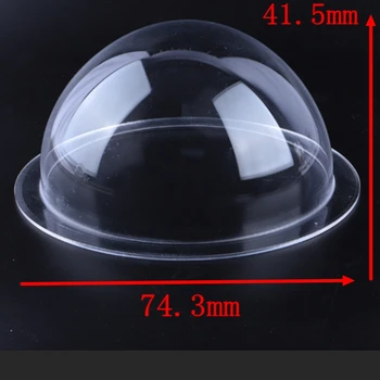 3.1 palcový kamera dome akryl. sklo transparentní sledování CCTV dome shell transparentní kryt velikost 74.3*41.5 mm