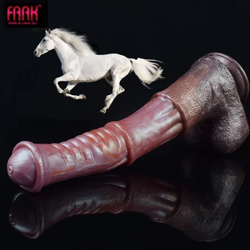 FAAK Realistické Koňské dildo sexitoys pro muže anal plug silikonové Velký péro, umělé penisy Penis s přísavkou Dilda zboží pro dospělé