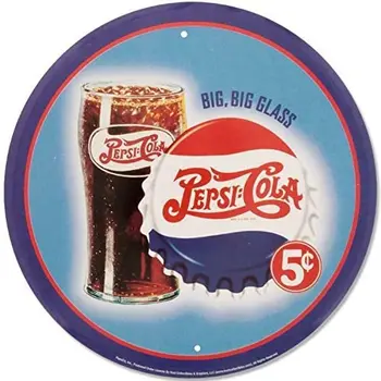 Pepsi-cola Velká Skleněná Láhev Cap Kulaté Plechové cedule Nostalgic Dekor Kolo Kovové Plechové Znamení, Vhodné pro Domácí a Kuchyňské Bar