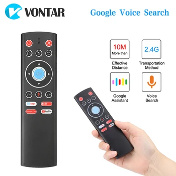 Hlasové Dálkové Ovládání T1 2,4 G Bezdrátové Vzduch Myš Gyro Pro Android TV BOX, Google Play, Youtube X88 Pro H96 MAX HK1 T95 TX6