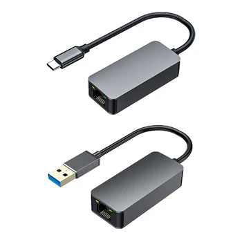 2022 Nové 2500Mbps USB C Ethernet Adapter 2.5 Gigabit Typ C Lan RJ45 Síťové Karty