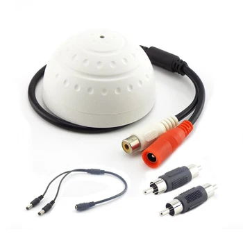 CCTV Mikrofon Audio Pickup Zvuk DC 1 až 2 Way Power Splitter Kabel RCA samec samec Konektor pro Sledování CCTV Kamery