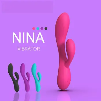 Vibrátor Double motor g spot klitoris stimulátor topení Silikonový Vodotěsný vibrátor Dospělý sex hračky pro ženy