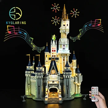 Kyglaring Led Osvětlení Set DIY Hračky pro 71040 Popelka Princezna Hrad Bloky Budovy