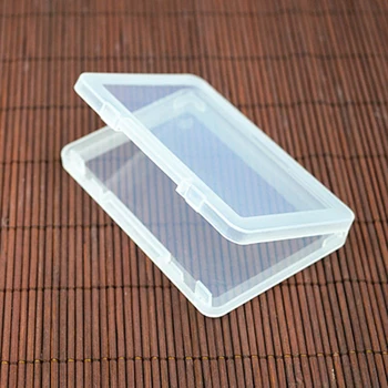 Square Box Držák Transparentní Plastový Box Malý Vzorek Elektronické Komponenty Pouzdro pro Ukládání Šperky Korálky Kontejner 9.5*6.4*1 cm