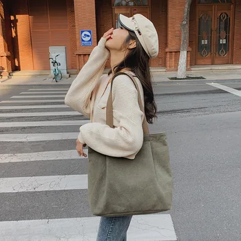 Korejský plátno taška dámské taška přes rameno 2021 nové vysokokapacitní student třídy návod taška