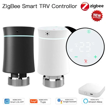 TRV ZigBee Termostatické Tuya Nový Chladič Ventilu Ovladače Inteligentní Programovatelný Termostat Teploty Topení Alexa Hlasové Ovládání