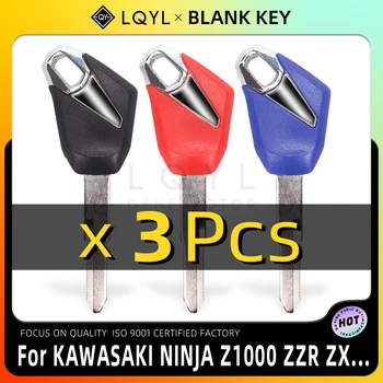 3ks NOVÝ Prázdný Klíč Motocyklu Nahradit Uncut Klíče Pro KAWASAKI ZX6R ZX7R ZX9R ZX10R ZX12R ZX14R ZXR250 ZXR400 ZZR400 ZZR600 ZX-6R