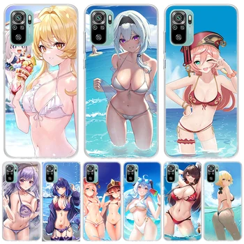 Genshin Dopad Hentai Sexy Dívka Pro Xiaomi Redmi 10 10A 10C 9 9A 9C 9T Telefon Pouzdro 7 8 8A 7A 6 6A S2 K20 K30 K40 Pro Prime Kryt