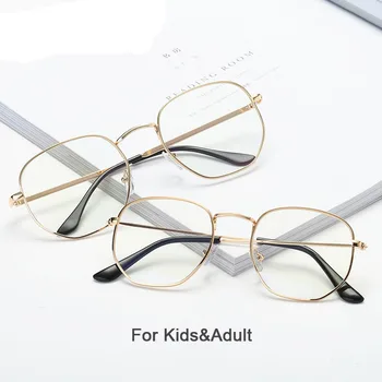 Mama&Mini Stejném Stylu Vintage Brýle Zlaté Kovové Rámy Optické Brýle, Ženy, Děti Podívanou Krátkozrakost Brýle Máma A Děti N284
