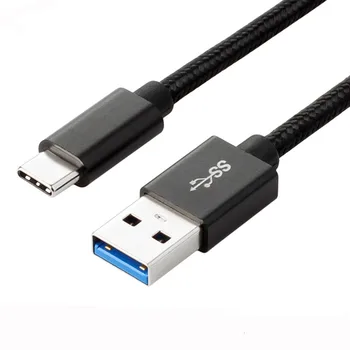 Večeře Speed 5Gbps USB 3.0 AM C Typ Dat 3A Rychle Nabíjecí kabel Pro Samsung-Xiaomi mi 11 Mobilní Telefon Nylon Pletené kabel