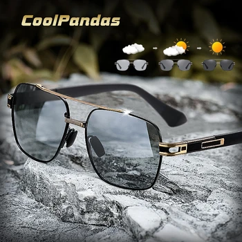 CoolPandas Vysoce Kvalitní sluneční Brýle Polarizované Muži Ženy Samozabarvovací Ochrana UV400 Řidičské Brýle Unisex Chameleon Objektiv