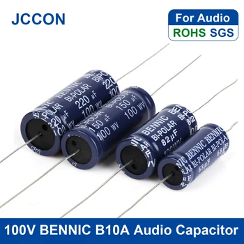 1ks B10A 100V Superior Kondenzátor Horizontální Elektrolytický Kondenzátor Frekvence Reproduktor-Rozdělit Audio Kondenzátor Audiofily