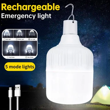 Nový Camping Světlo USB Dobíjecí LED Žárovka 5 Režimů Osvětlení Visí Stan Světlo Přenosné Nouzové Žárovky pro Zahradní Venkovní Světlo
