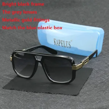 KAPELUS sluneční Brýle Luxusní sluneční brýle Černá sluneční brýle pro muže a ženy, Vysoce kvalitní star sluneční brýle Obsahující blue box