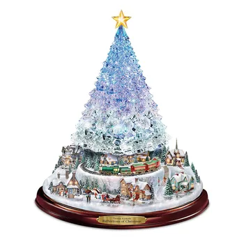 Vánoční Strom Samolepky Na Okno Rotující Sochařství Vlak Dekorace Vánoční Dekorace, Zimní Vybavení Domácnosti 2022 Navidad