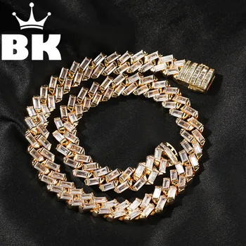 BLING KRÁLE Výběr Typu Náměstí Spony Zirkony Tenis Krásné Kvalitní Hiphop Náhrdelník Luxusní Plně Ledové Z CZ Šperky