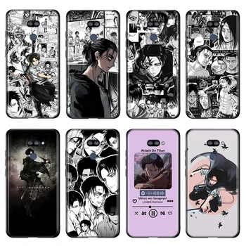 Útok Na Titan Japonské Anime pro LG G8 G8S G8X V30 V35 V40 V50 V60 ThinQ Q60 K40, K50 K30 K41 K51 K61 K71 K22 Černý Telefon Případ