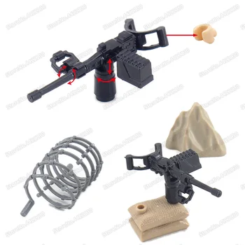 Vojenské M2 Zbraně, Postavy, Zbraně, Army WW2 Stavební Blok Voják Battlefield Diy Model Moc Dítě Vánoční Dárek Vzdělávací Hračky