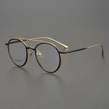 Kulatý Japonský Letec Brýle Titanu, Lehký Rám Žen Předpis Čtení Muži Brýle Krátkozrakost Modré Světlo Oculos De