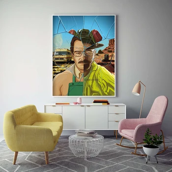 Lámání Špatný Plakát, Plátno Obraz TV Film Art Otisky Nástěnné Plakát Home Decor Malování na Zeď Obrázky pro Obývací Pokoj Dekorace