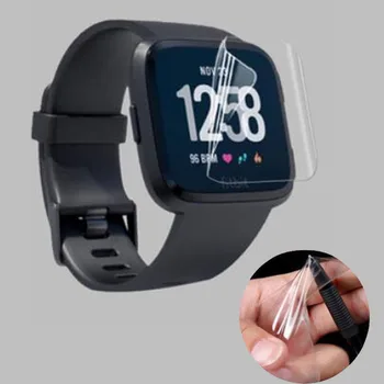 2ks Měkké TPU Jasné Ochranný Film Guard Pro Fitbit Versa / Versa Lite Smart Watch Full Screen Protector Kryt (Ne Sklo)