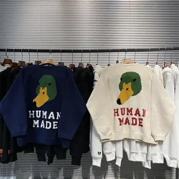 Lidské Made Suché Alls Svetr Svetr Harajuku Muži Oblečení Módní Pletené Kabáty Žena Designer Streetwear Zimní Estetické Topy