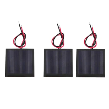 1V 200mA Mini Solární Panel Baterie Polykrystalický Křemík Solární článek +Kabel/Drát 40x40mm 0,2 W DIY Solární Hračky