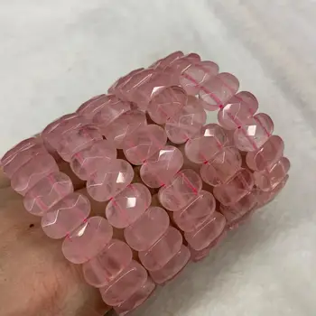 přírodní rose quartz kámen korálky náramek přírodní drahokam náramek DIY šperky pro ženy za dárek z lásky velkoobchod !