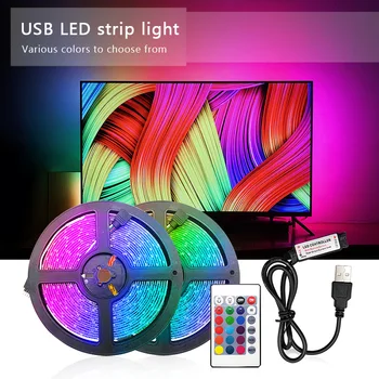 USB LED pásek lampy 2835SMD DC5V Flexibilní LED světla Pásky Pásky 1M 2M 3M 4M 5M HDTV TV Ploše Obrazovky Podsvícení Zaujatost osvětlení