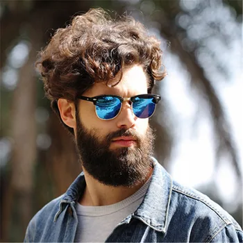 2018 Nové Klasické Polovina Kov HD polarizační sluneční brýle Muži Ženy Módní trendové odstíny muži řidičské brýle, Ženy, UV400 ochrana