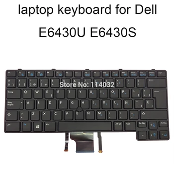 notebook podsvícená klávesnice pro Dell E6430U E6430S SP španělština horní případ, černá klávesnice mobilního ukazatel 0DHXX7 V136425AK1 originální